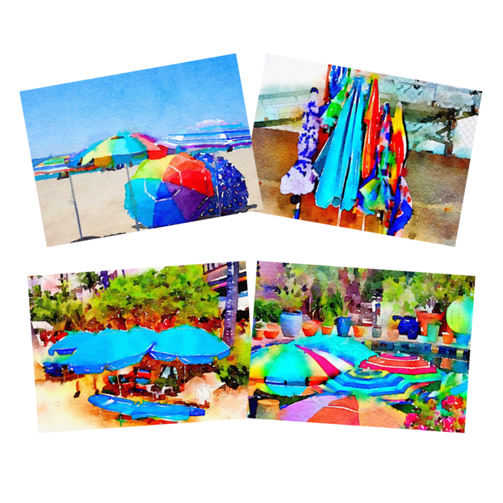 Beach Umbrella 102 Notecards