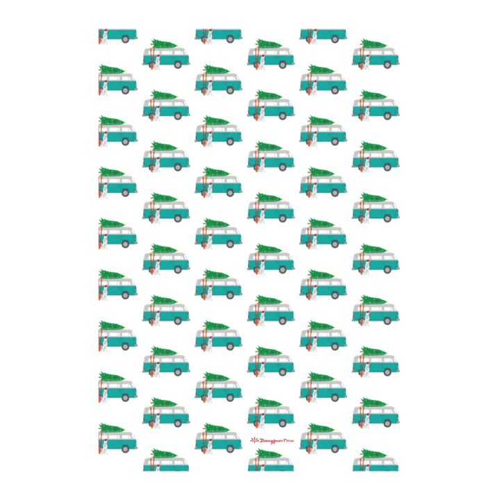Holiday Turq Bus – Wrapping Paper WH47